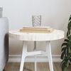 vidaXL Table Top Round White Ø15.7x1.2" Solid Wood Pine