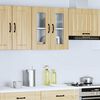 vidaXL Kitchen Wall Cabinet Sonoma oak Engineered wood and glass