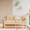 vidaXL Garden Chair Beige (Cushions), Natural Wood (Chair)