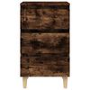 vidaXL Bed Cabinet Smoked oak Engineered wood, Solid eucalyptus wood