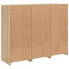 vidaXL Sideboard Set of 3 Sonoma Oak Engineered wood, glass Large