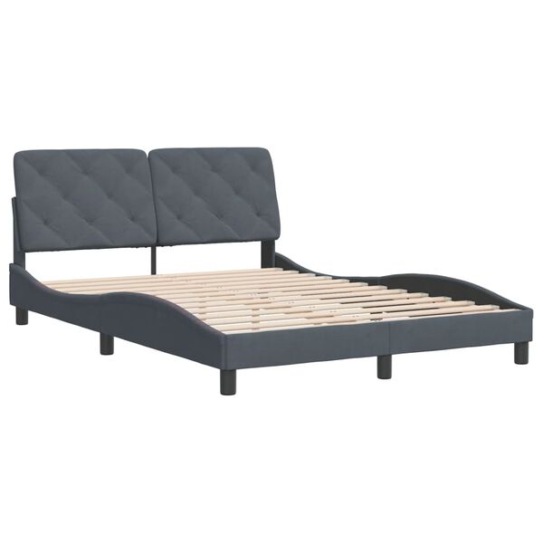 vidaXL Bed Frame Dark gray