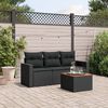vidaXL Garden Sofa Set Black