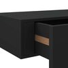 vidaXL Drawer Shelf Set of 2 Black MDF, Metal Compact Drawer Shelf