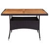 vidaXL Dining Table Black and natural wood