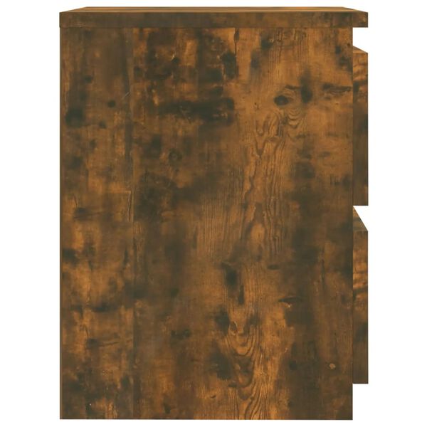 vidaXL Bedside Cabinet Smoked Oak Engineered Wood Compact