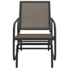 vidaXL Garden Glider Chair Brown Textilene, Steel Medium