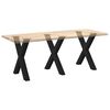 vidaXL Dining Table Leg Set of 3 Black Powder-Coated Steel Medium