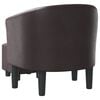 vidaXL Tub Chair Brown Faux leather, pinewood, plywood Standard Footrest