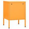 vidaXL Nightstand Set of 2 Mustard Yellow Steel Adjustable Shelves