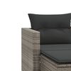 vidaXL Garden Sofa Gray PE Rattan 2-Seater UV-resistant materials
