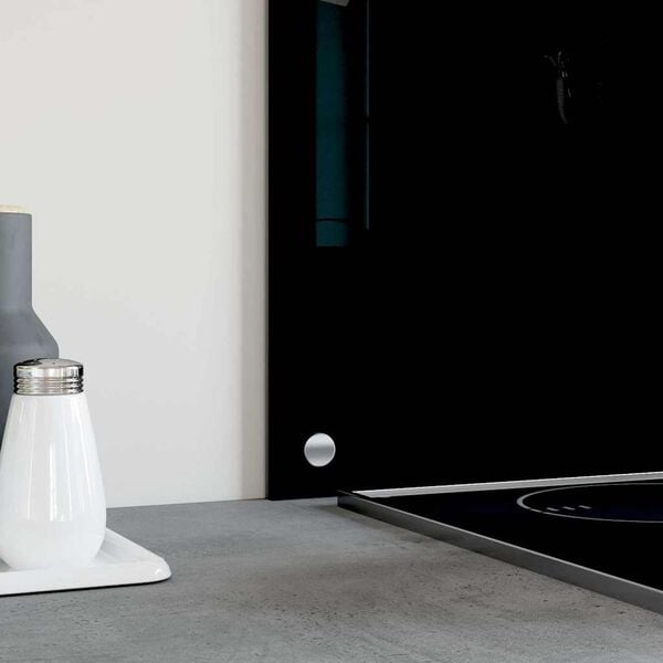 vidaXL Kitchen Backsplash Black 39.4"x23.6" Tempered Glass