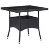 vidaXL Dining Set Black and Brown