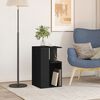 vidaXL Side Table Black Engineered Wood Small Side Table Square