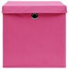 vidaXL Storage Box Set of 10 Pink Non-woven fabric (100% polyester)