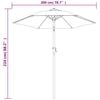 vidaXL Garden Parasol Burgundy and dark grey 100% polyester, aluminum