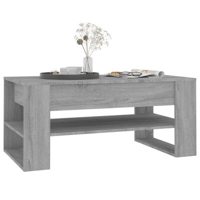 vidaXL Coffee Table Gray Sonoma 40.2"x21.7"x17.7" Engineered Wood