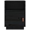 vidaXL Bedside Cabinet Set of 2 Black Solid pine wood, faux leather