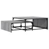 vidaXL Nesting Coffee Table Set of 2 Grey sonoma Engineered wood and metal