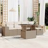 vidaXL Garden Sofa Set Beige and Cream White
