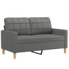 vidaXL Sofa Set Dark Grey Fabric 2-Seater, 3-Seater, Footstool Sofa Set
