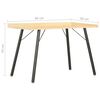 vidaXL Desk Black and Oak Engineered Wood and Powder-Coated Steel Compact