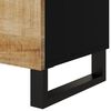 vidaXL Bedside Cabinet Natural Mango Wood, Black