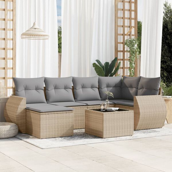 vidaXL Garden Sofa Set Beige