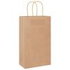 vidaXL Paper Bags 250 pcs with Handles Brown 21x11x36 cm