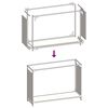 vidaXL Firewood Rack Black 35.4x11.0x25.6" Cold-rolled steel