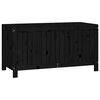 vidaXL Garden Storage Box Black Solid pine wood Medium