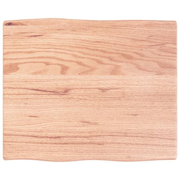 vidaXL Table Top Light brown Solid oak wood 23.6x19.7 in Table Top