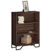 vidaXL Bookcase Brown oak Engineered wood Medium Bookcase Rectangular