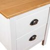 vidaXL Bedside Cabinet White and honey brown Solid pine wood Medium