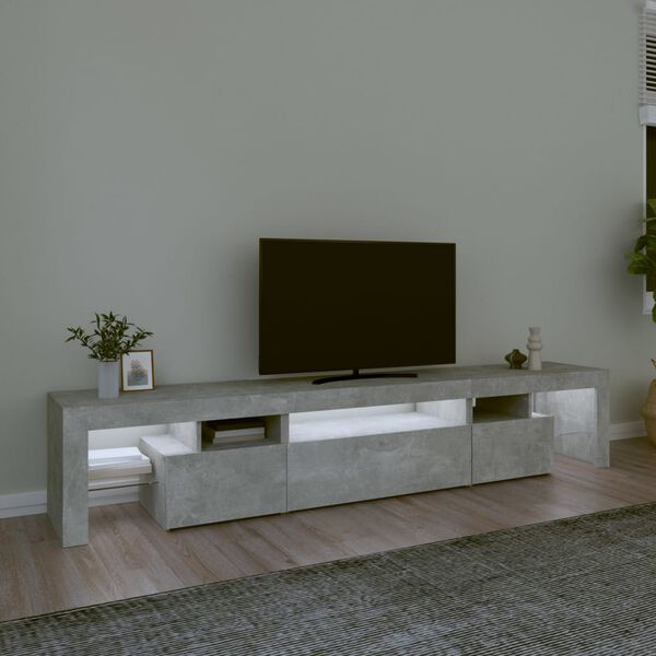 vidaXL TV Cabinet Concrete Grey Engineered Wood Large TV Cabinet