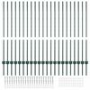 vidaXL Fence Post 22 pcs Green 62.99 in Steel