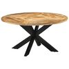 vidaXL Dining Table Natural Wood Solid Mango Wood Large