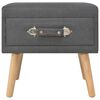 vidaXL Bedside Cabinet Dark Grey Polyester Compact Bedside Cabinet