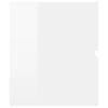 vidaXL Sink Cabinet With Basin High Gloss White Engineered Wood