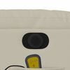 vidaXL Electric Stand up Massage Recliner Chair Cream Faux Leather