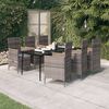 vidaXL Garden Dining Set Grey and Black