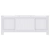 vidaXL Radiator Cover 2 pcs White 80.71 x 8.07 x 32.09 in