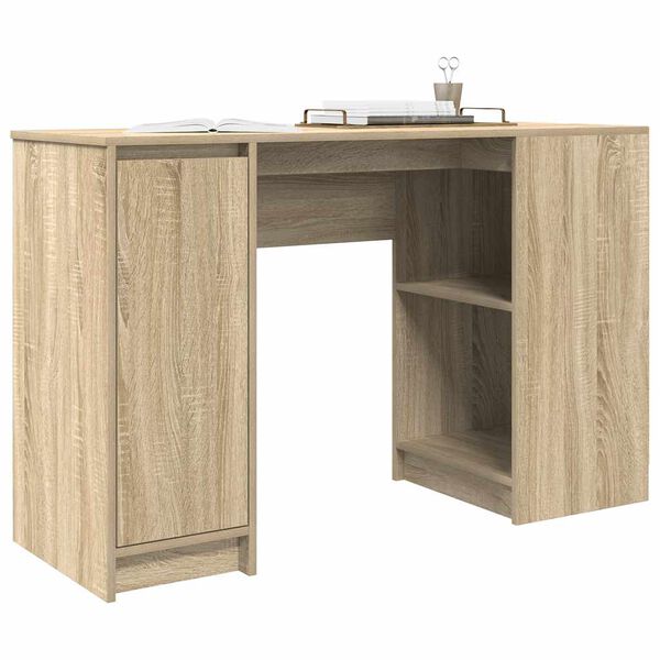 vidaXL Desk Sonoma oak Engineered wood Large Desk Rectangular