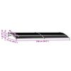 vidaXL Door Canopy Black Polycarbonate sheets 94.5 x 29.5 in Rectangular