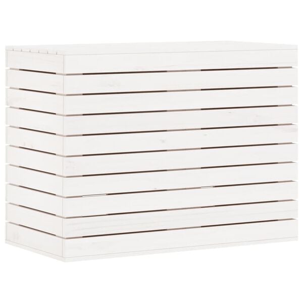 vidaXL Laundry Basket White 34.8"x17.3"x26" Solid Wood Pine