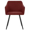 vidaXL Dining Chair Set of 2 Wine Red Fabric (100% polyester), Metal