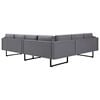 vidaXL Sofa Light grey Wood, steel, 100% polyester Large Sofa
