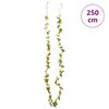 vidaXL Christmas Flower Garland White Artificial silk, PE 98.4 in long