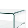 vidaXL Coffee Table Clear Tempered safety glass Compact Coffee Table
