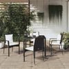 vidaXL Garden Dining Set Black, Cream White